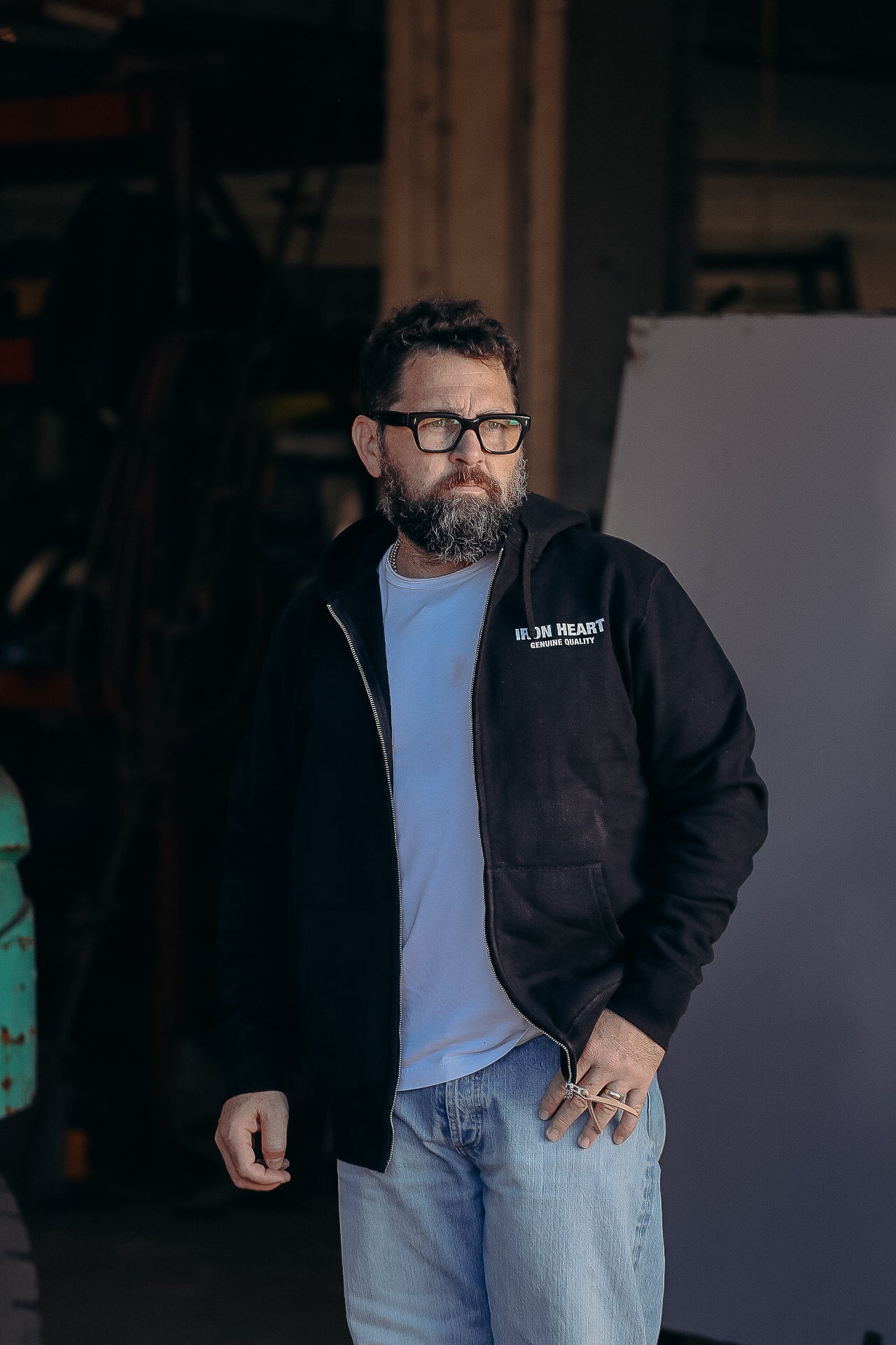 Printed 14oz Ultra Heavyweight Loopwheel Cotton Zippered Hoodie