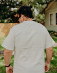 7.5oz Printed Loopwheel Crew Neck T-Shirt - White IHT-2401-WHT