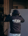 Printed 14oz Ultra Heavyweight Loopwheel Cotton Zippered Hoodie - Black IHSW-76L-BLK