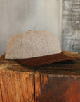 Unstructured Wool Baseball Hat - Oatmeal/Red Oak