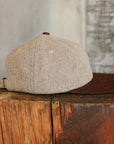 Unstructured Wool Baseball Hat - Oatmeal/Red Oak
