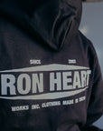 Printed 14oz Ultra Heavyweight Loopwheel Cotton Zippered Hoodie - Black IHSW-76L-BLK