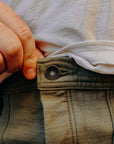 HEAVY BACK SATIN BAKER PANTS-OLIVE (SJ52BP)