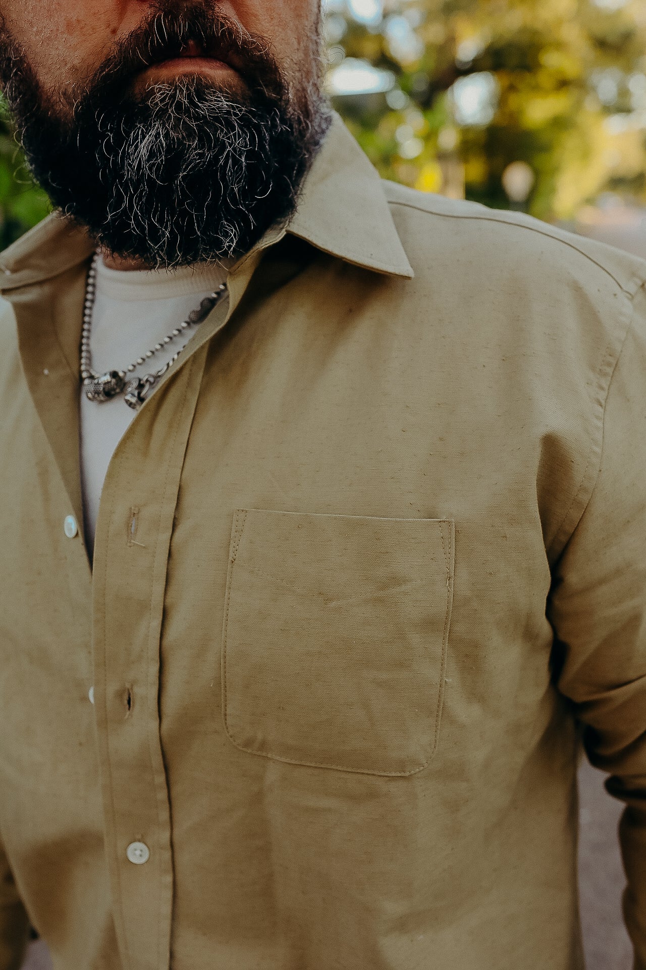 ANM Church Shirt- Slub Tan