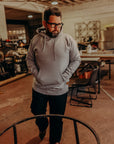14oz Ultra Heavyweight Loopwheel Cotton Hoodie - GREY IHSW-49-GRY
