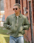 CWU Flight Jacket - Sage Aviator Satin