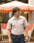 Short Sleeve Western- Desert Dobby Stripe