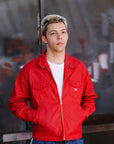 Embroidered Denim Work Jacket- Red (SWCJK25)