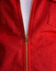 Embroidered Denim Work Jacket- Red (SWCJK25)
