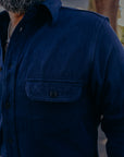 INDIGO SPOTTED WORK SHIRT (SAK24-01 )