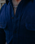 INDIGO SPOTTED WORK SHIRT (SAK24-01 )