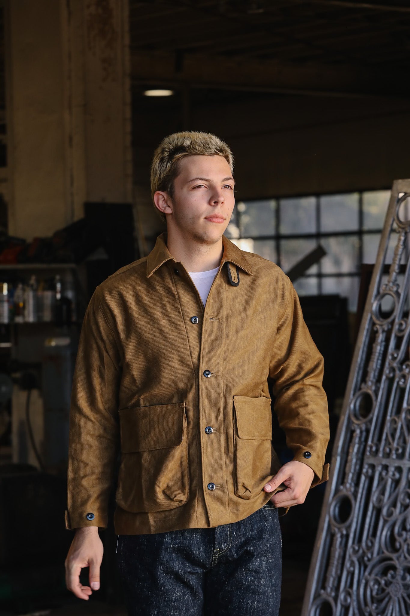 Jagged Deck Cloth Jacket- Khaki (SJCJK25-SP)