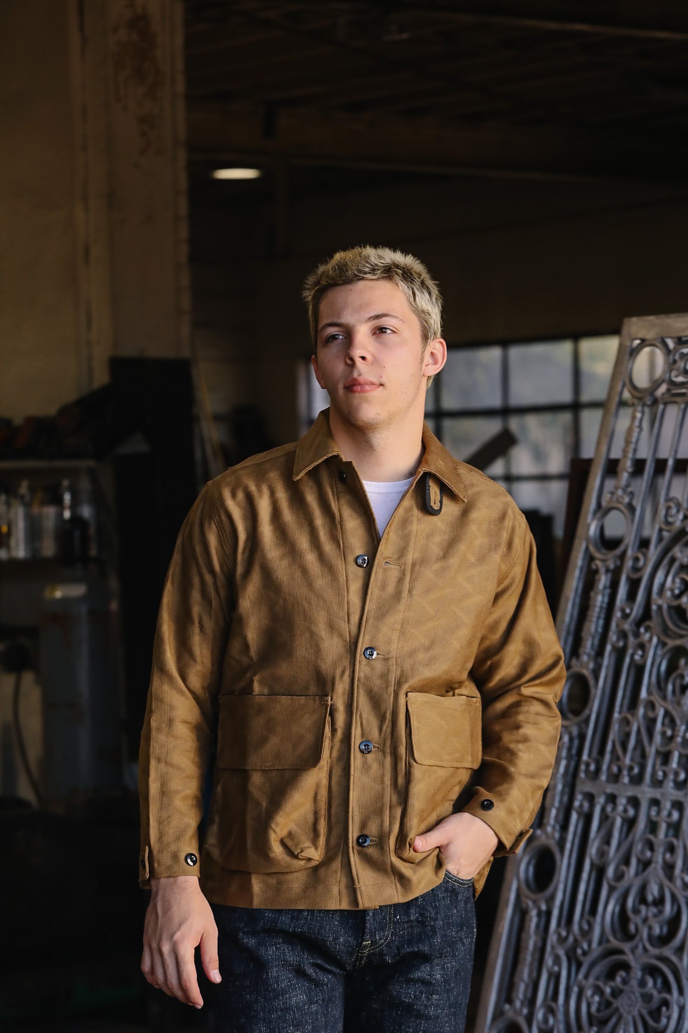 Jagged Deck Cloth Jacket- Khaki (SJCJK25-SP)
