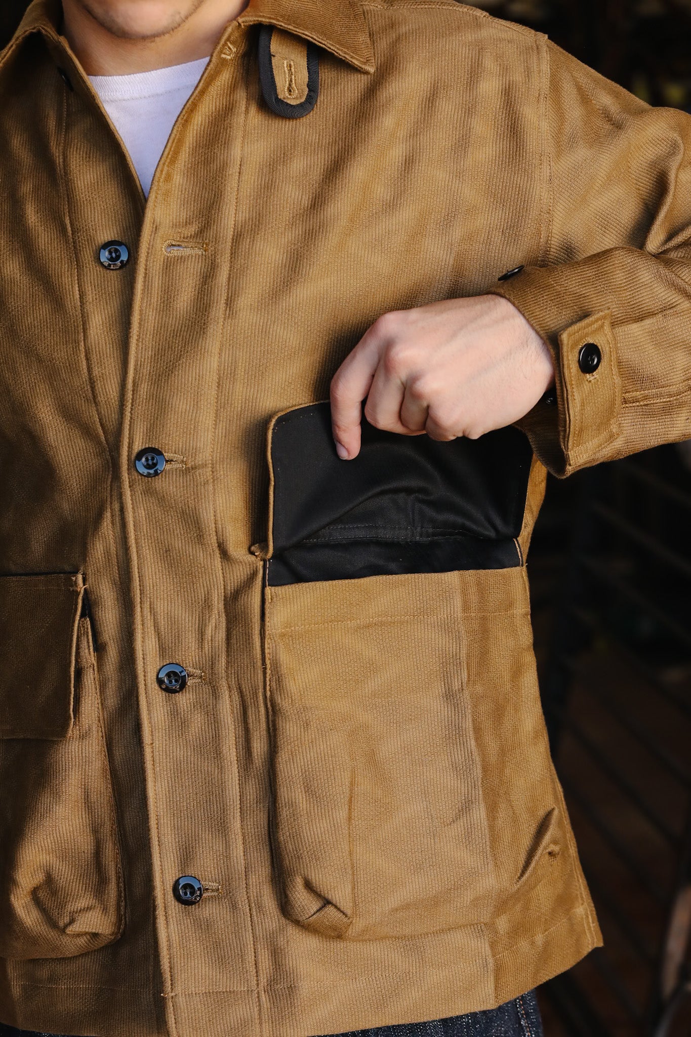 Jagged Deck Cloth Jacket- Khaki (SJCJK25-SP)