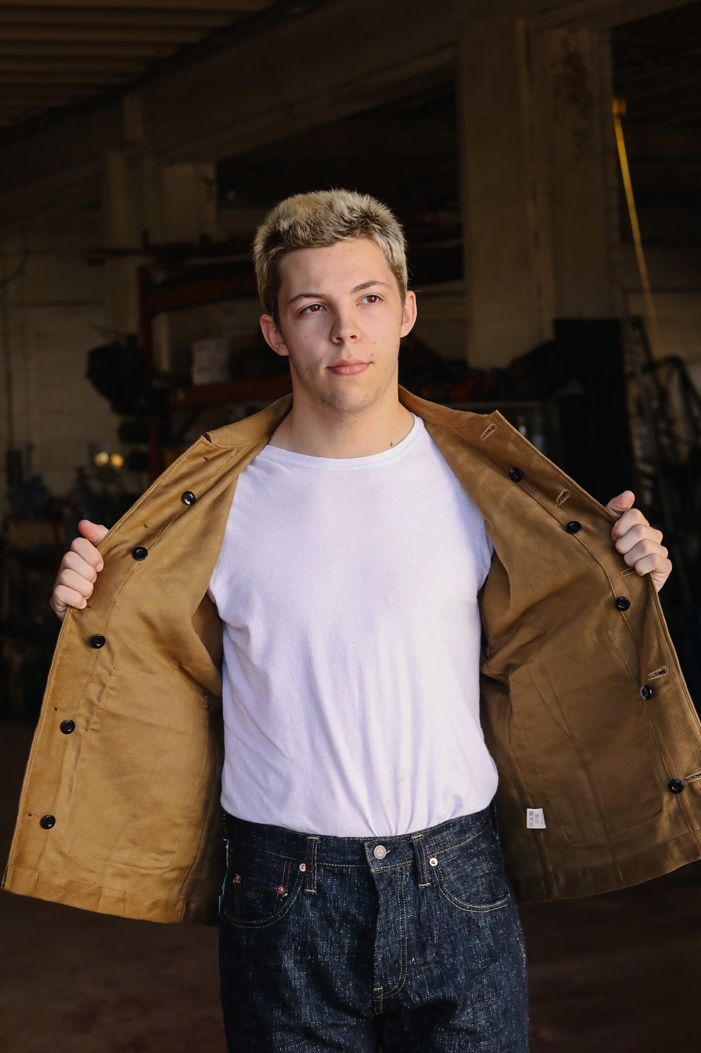 Jagged Deck Cloth Jacket- Khaki (SJCJK25-SP)