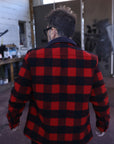 Wool Buffalo Check Bush Jacket - Red IHW-20-RED