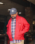 Embroidered Denim Work Jacket- Red (SWCJK25)