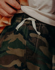 Drawstring Shorts- Camo Twill