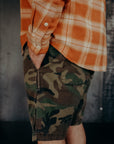 Drawstring Shorts- Camo Twill