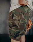 Drawstring Shorts- Camo Twill