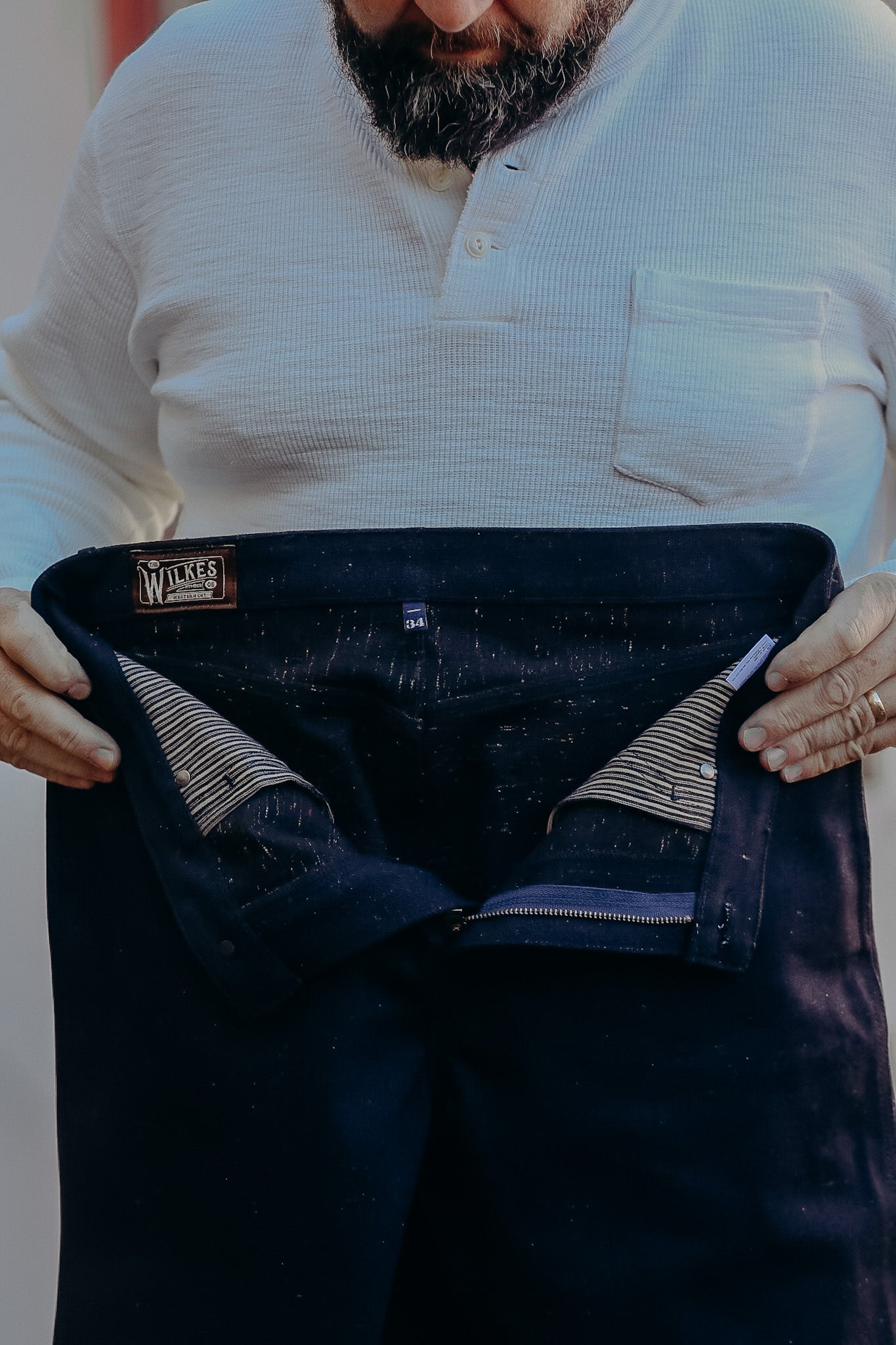 Wilkes Western 14 Ounce Raw Fleck Denim