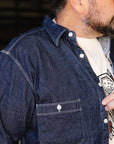Samurai Cotton Denim Work Shirt- Indigo (SJWS-SC02)