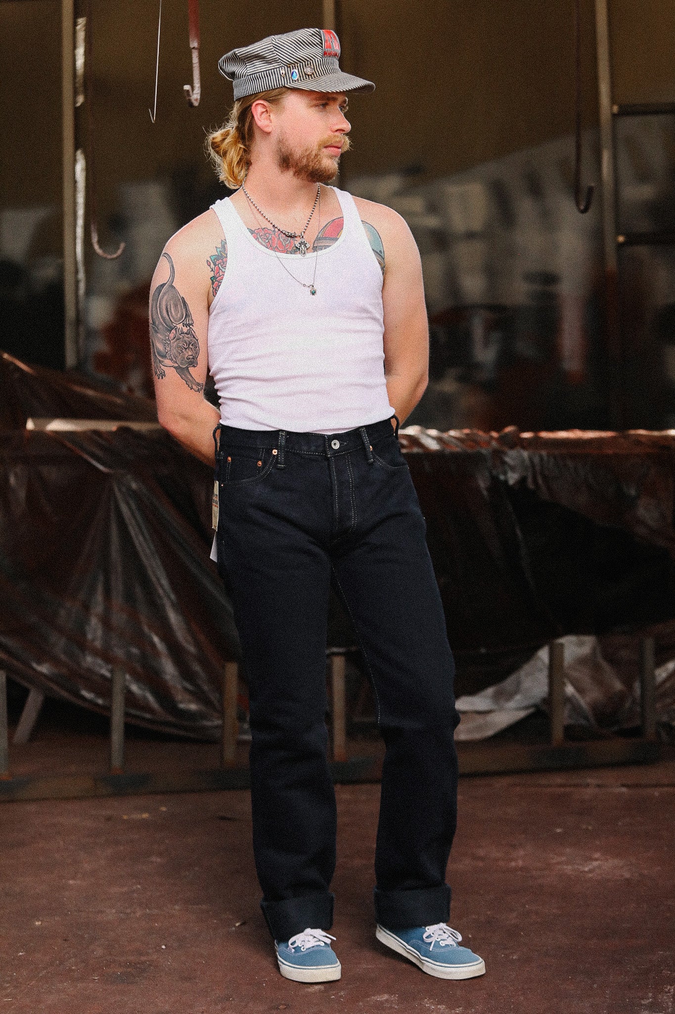 IH-666S-21od Iron Heart 21oz Selvedge Denim Slim Straight Cut