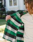 Ultra Heavy Flannel Vintage Check Work Overshirt - Green IHSH-428-GRN