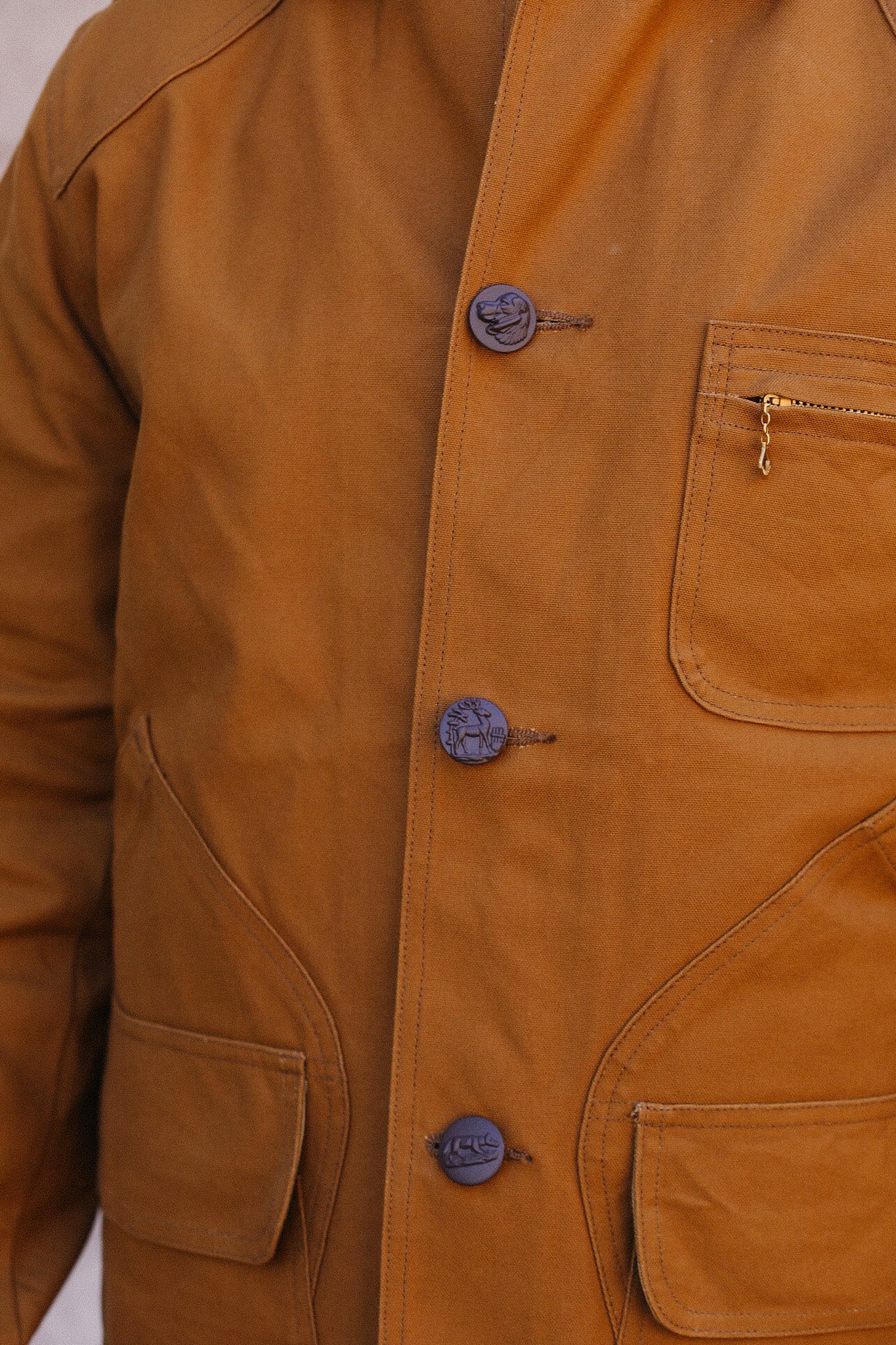 Fiction Romance 13.5oz Duck Canvas Hunting Jacket- Brown - SC15834