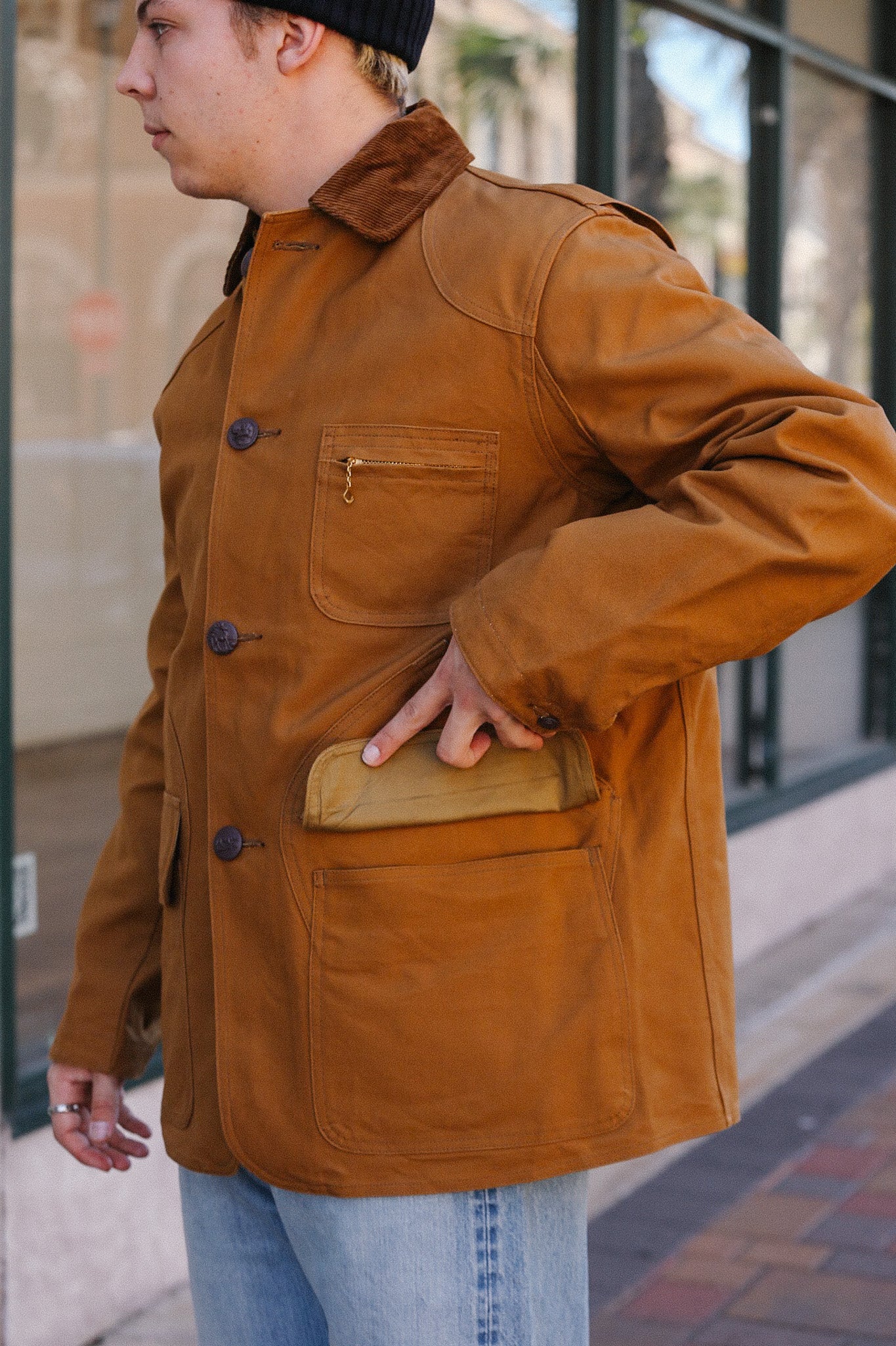 Fiction Romance 13.5oz Duck Canvas Hunting Jacket- Brown - SC15834