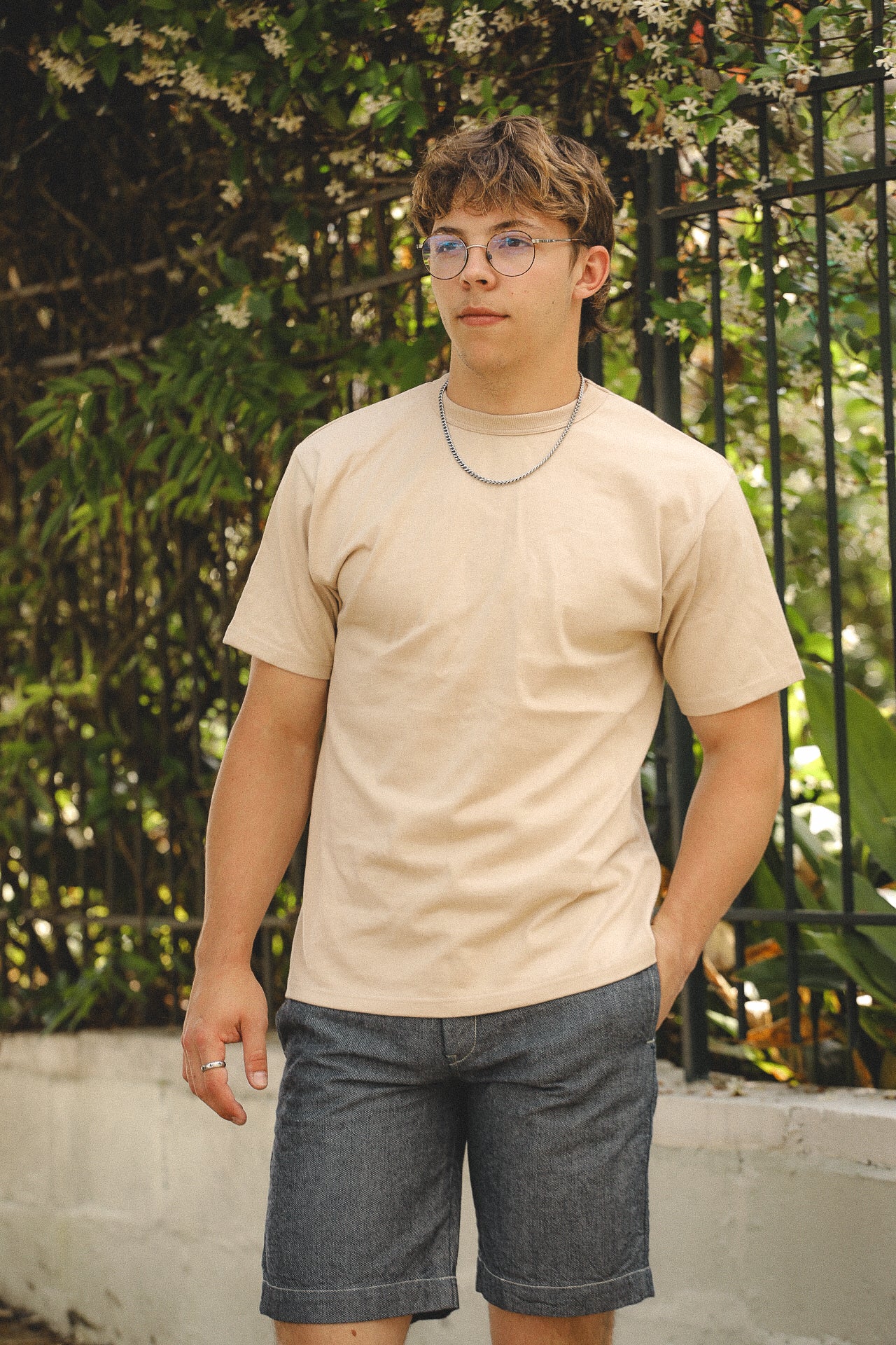 ANM Loopwheel Tee-Oat Milk