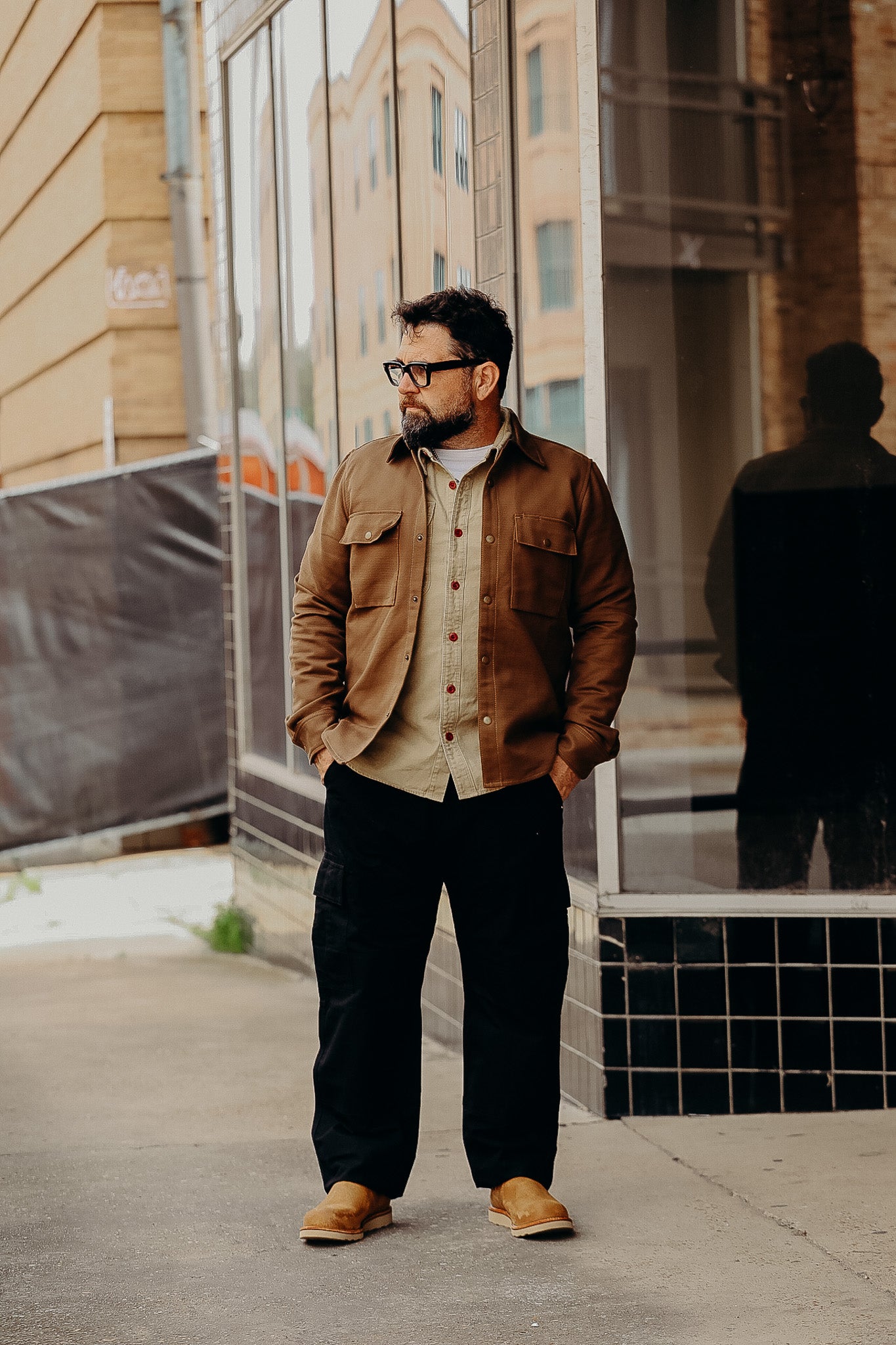 Oxford Overshirt- Brushed Brown – Iron Shop Provisions
