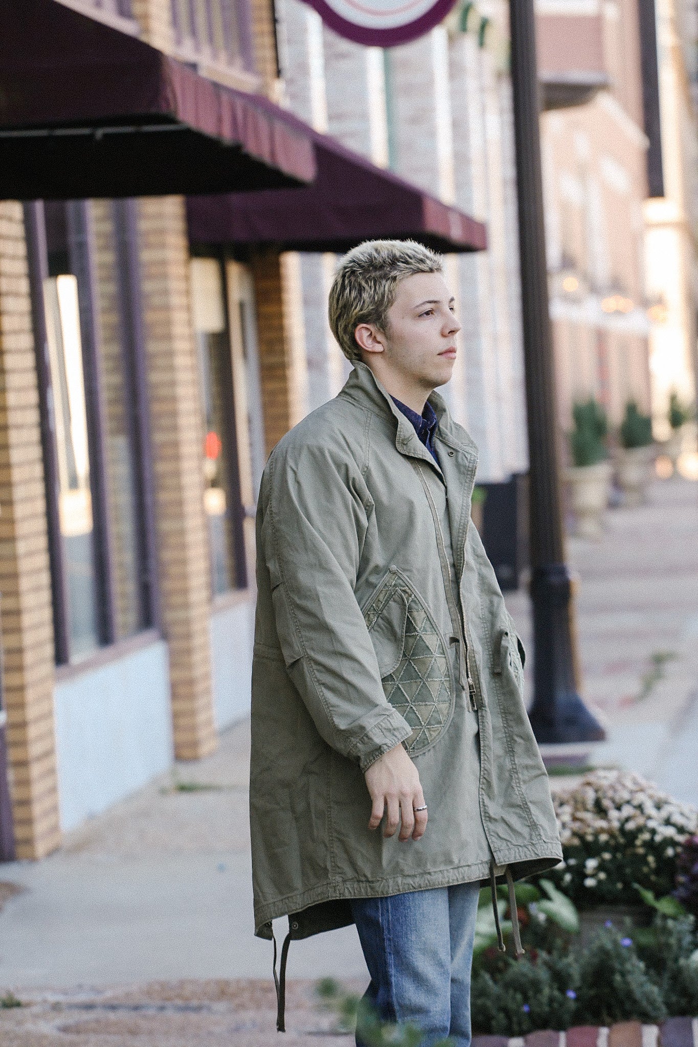 Tsugihagi Fishtail Jacket- Boro Green (MSP-4017)