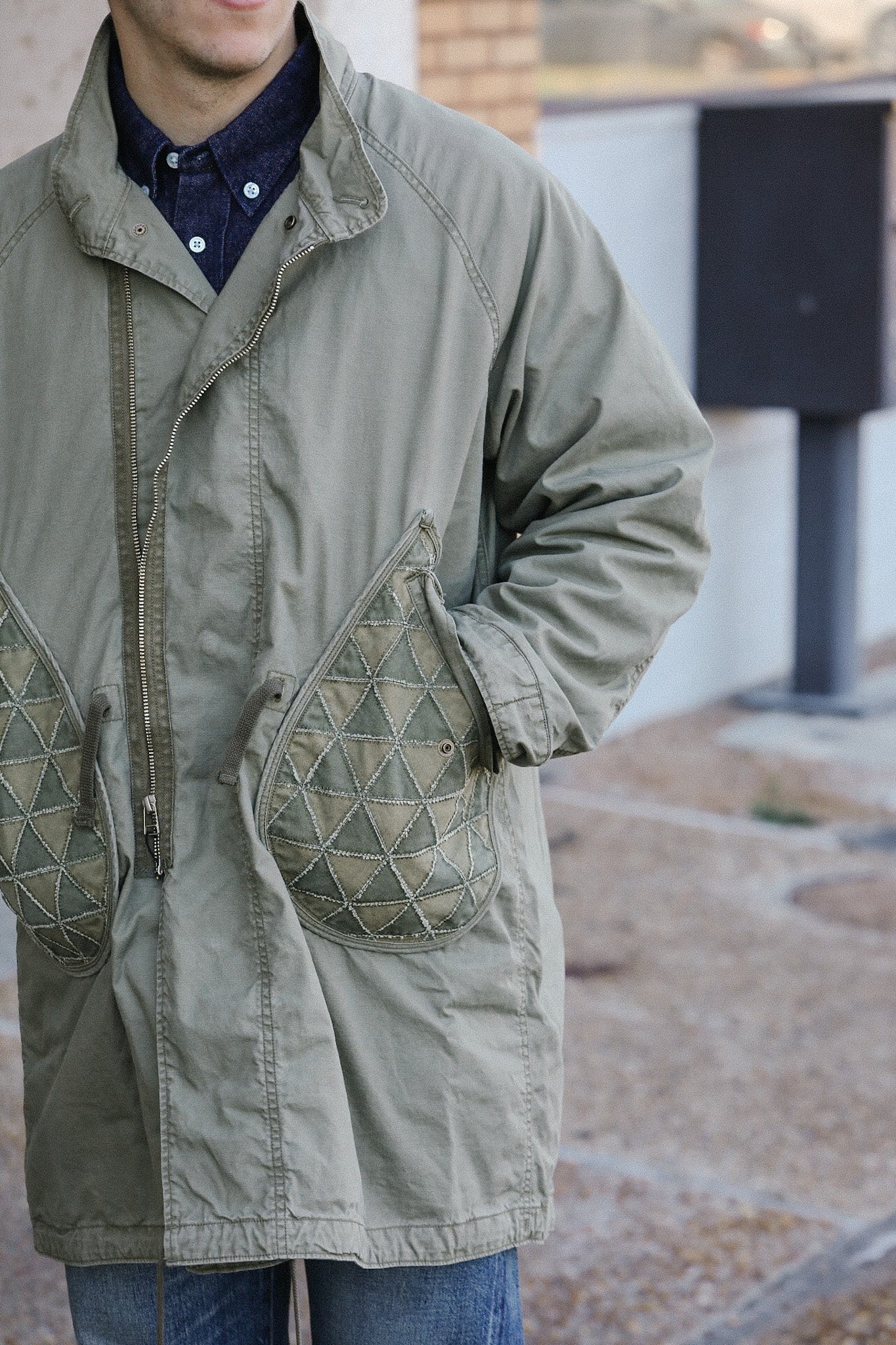 Tsugihagi Fishtail Jacket- Boro Green (MSP-4017)