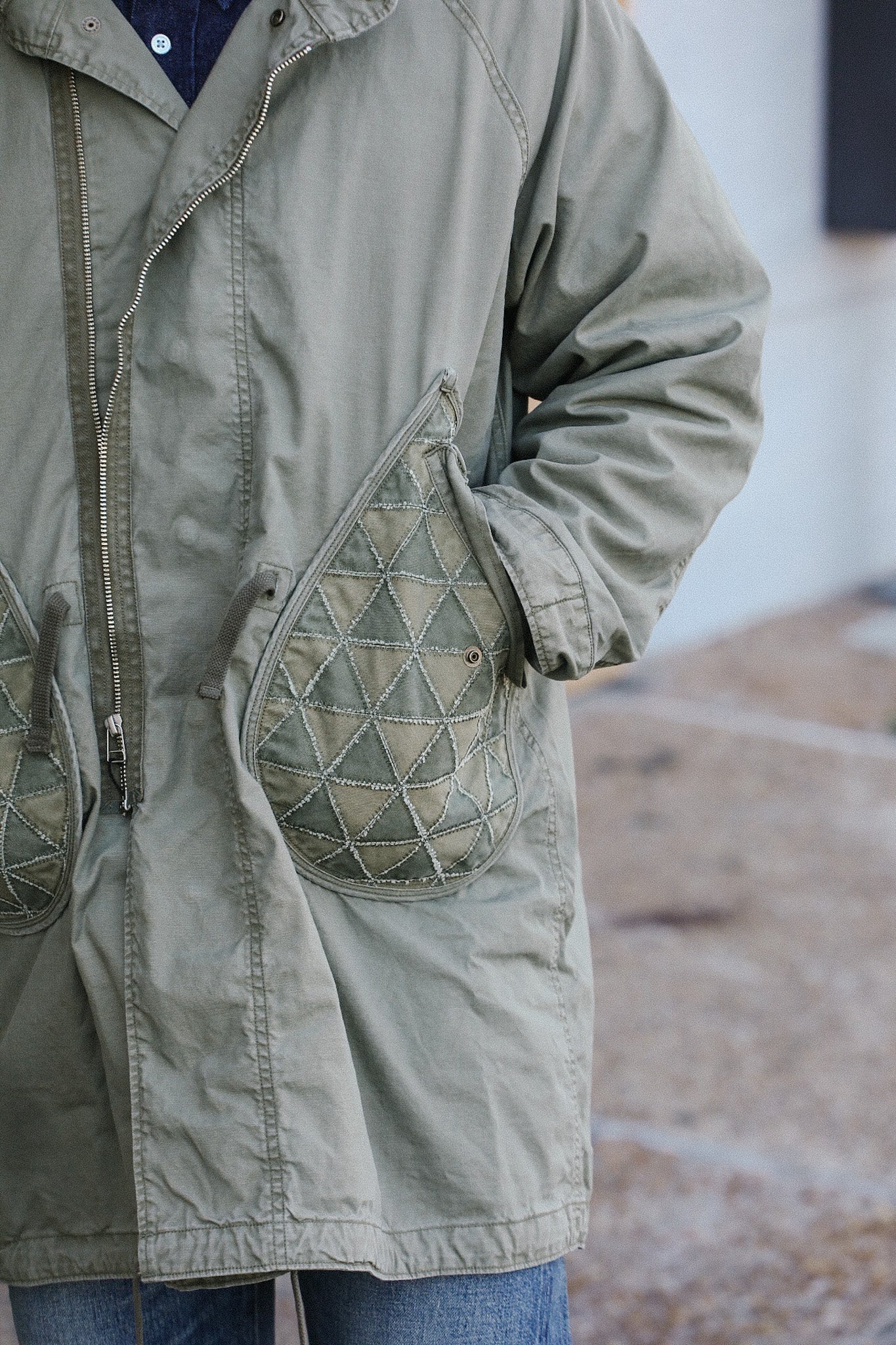 Tsugihagi Fishtail Jacket- Boro Green (MSP-4017)