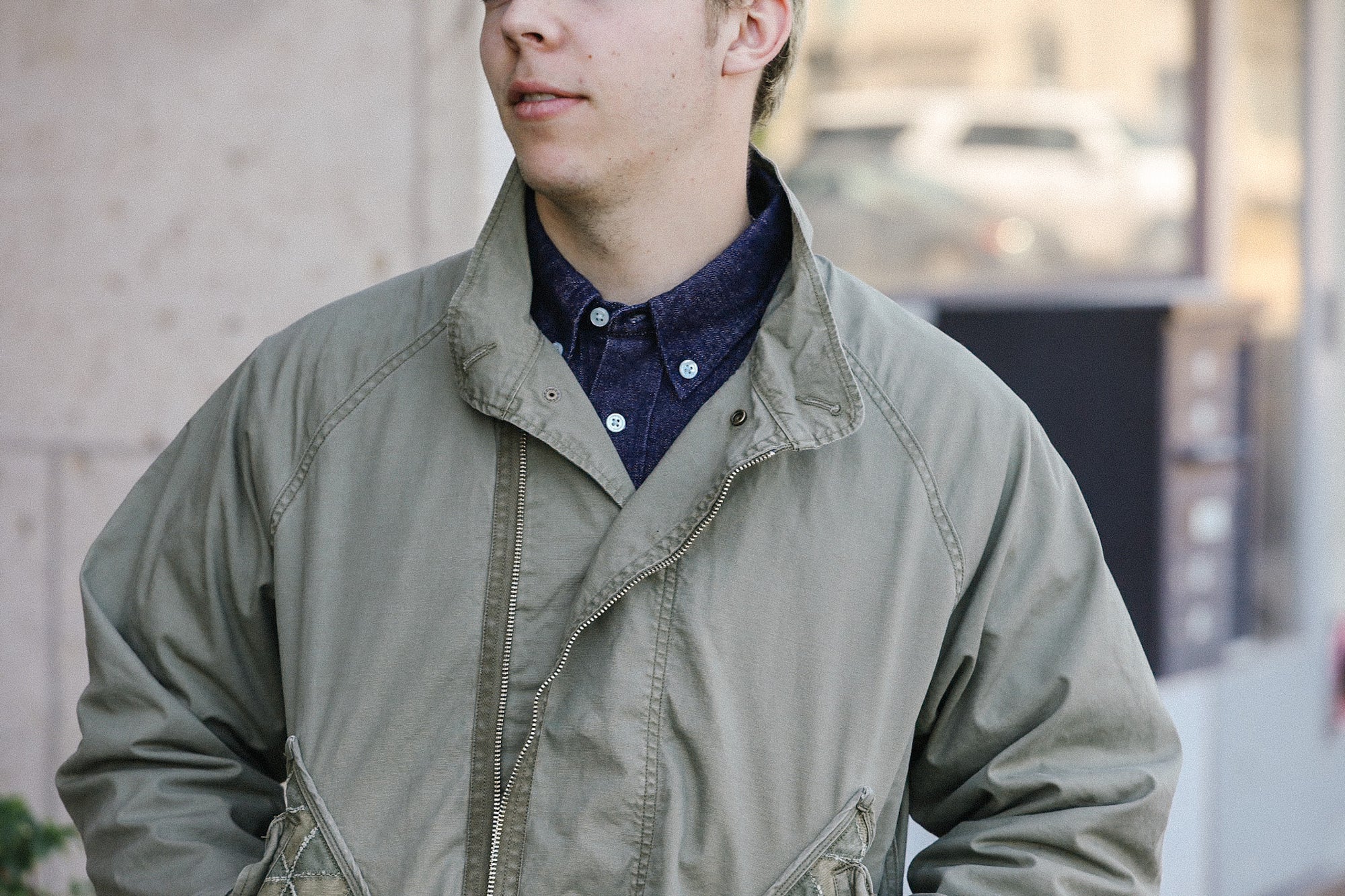 Tsugihagi Fishtail Jacket- Boro Green (MSP-4017)