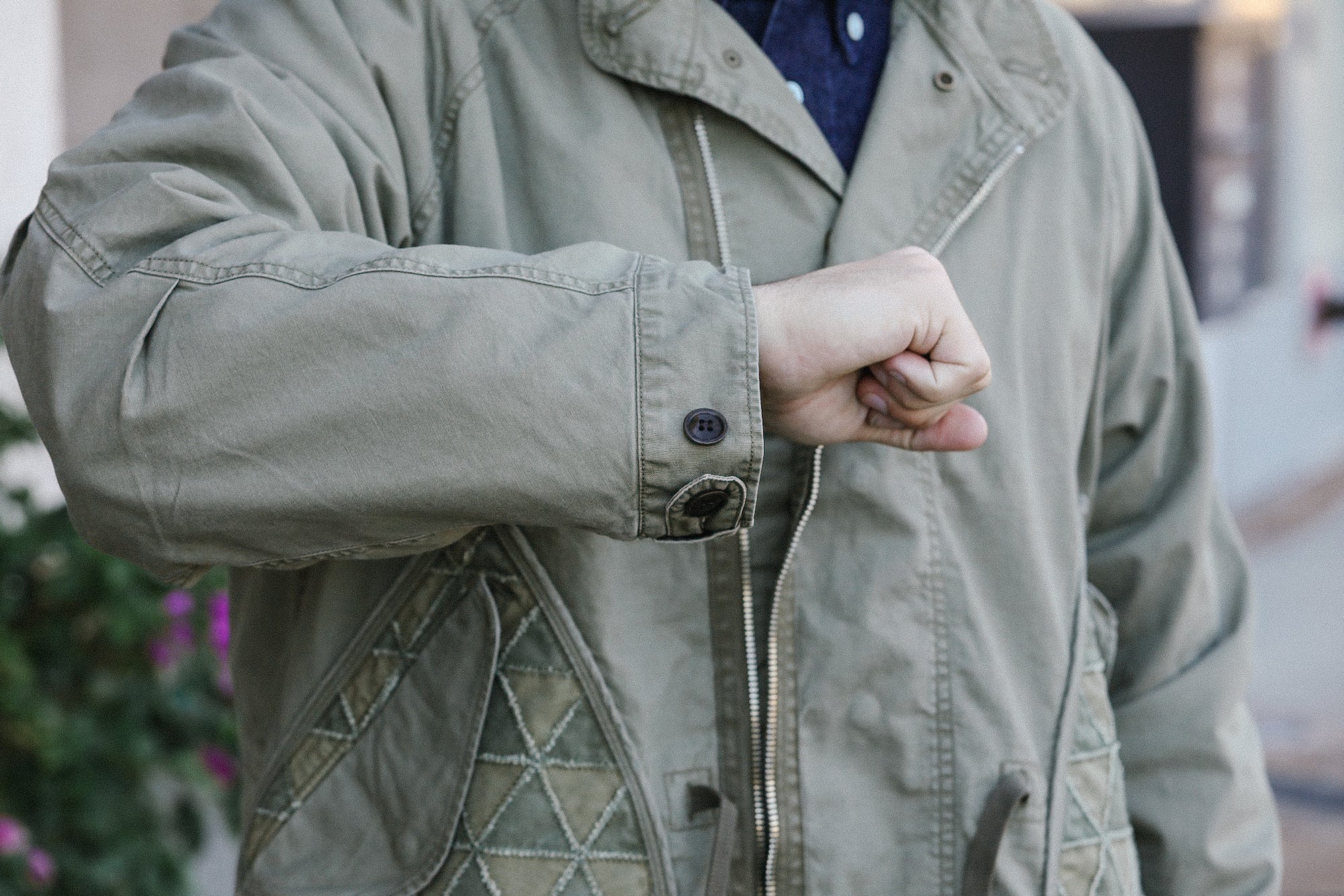 Tsugihagi Fishtail Jacket- Boro Green (MSP-4017)