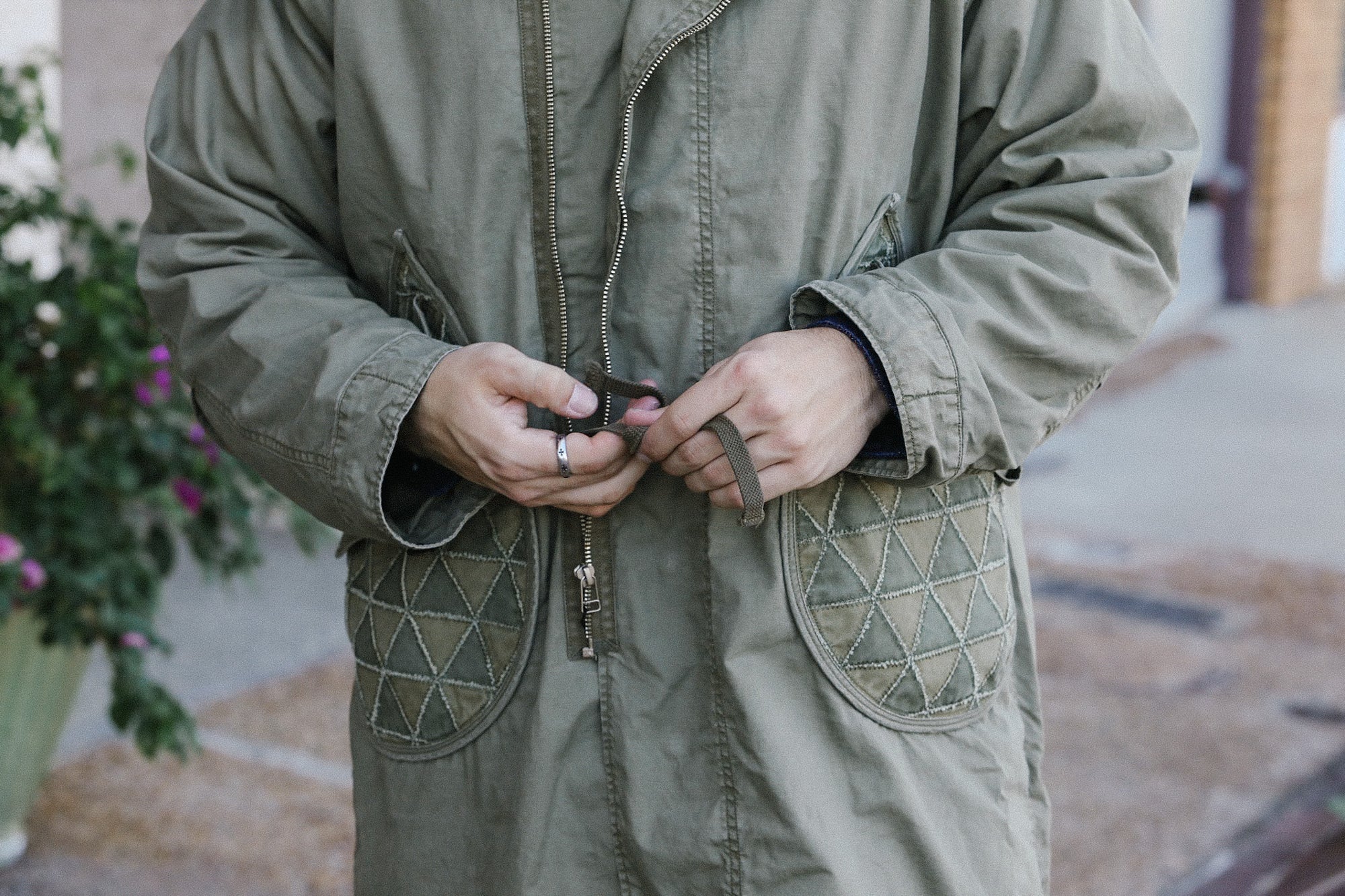 Tsugihagi Fishtail Jacket- Boro Green (MSP-4017)
