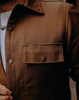 Oxford Overshirt- Brushed Brown