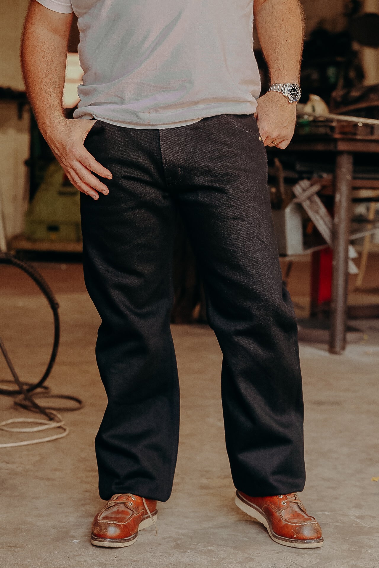 21oz Serge Work Pants - Black IH-829-BLK