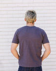 No.8 Slub Nep s/s T-Shirt - Purple Navy