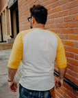 Leon Raglan Sweater- Cocatoo / Yellow