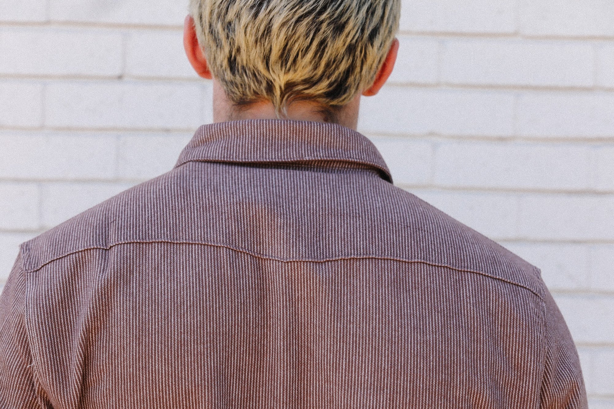 Railroad Stripe Flannel Western- Clay