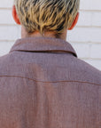 Railroad Stripe Flannel Western- Clay