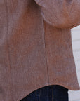 Railroad Stripe Flannel Western- Clay
