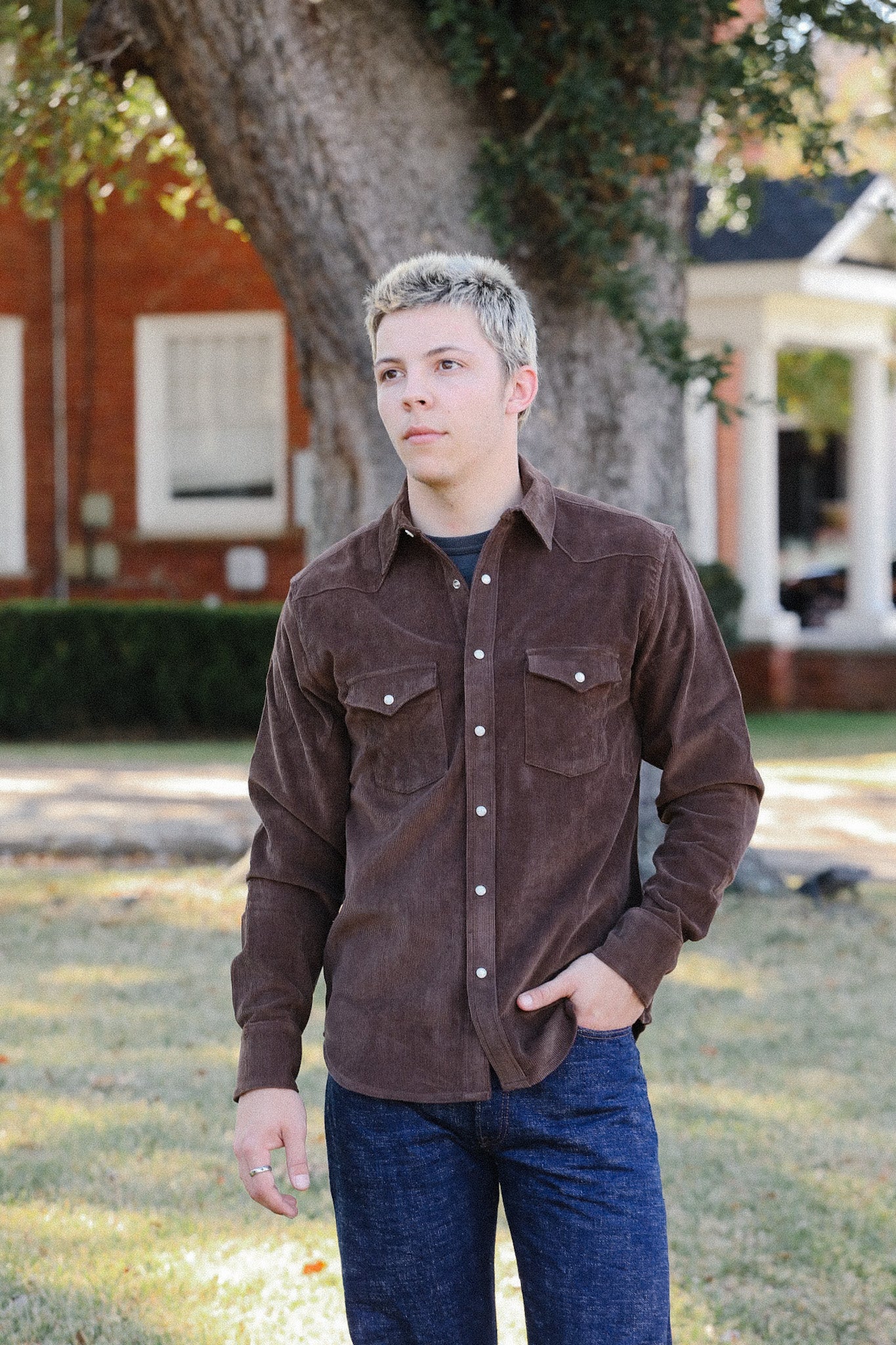 Heavyweight Corduroy Western- Brown