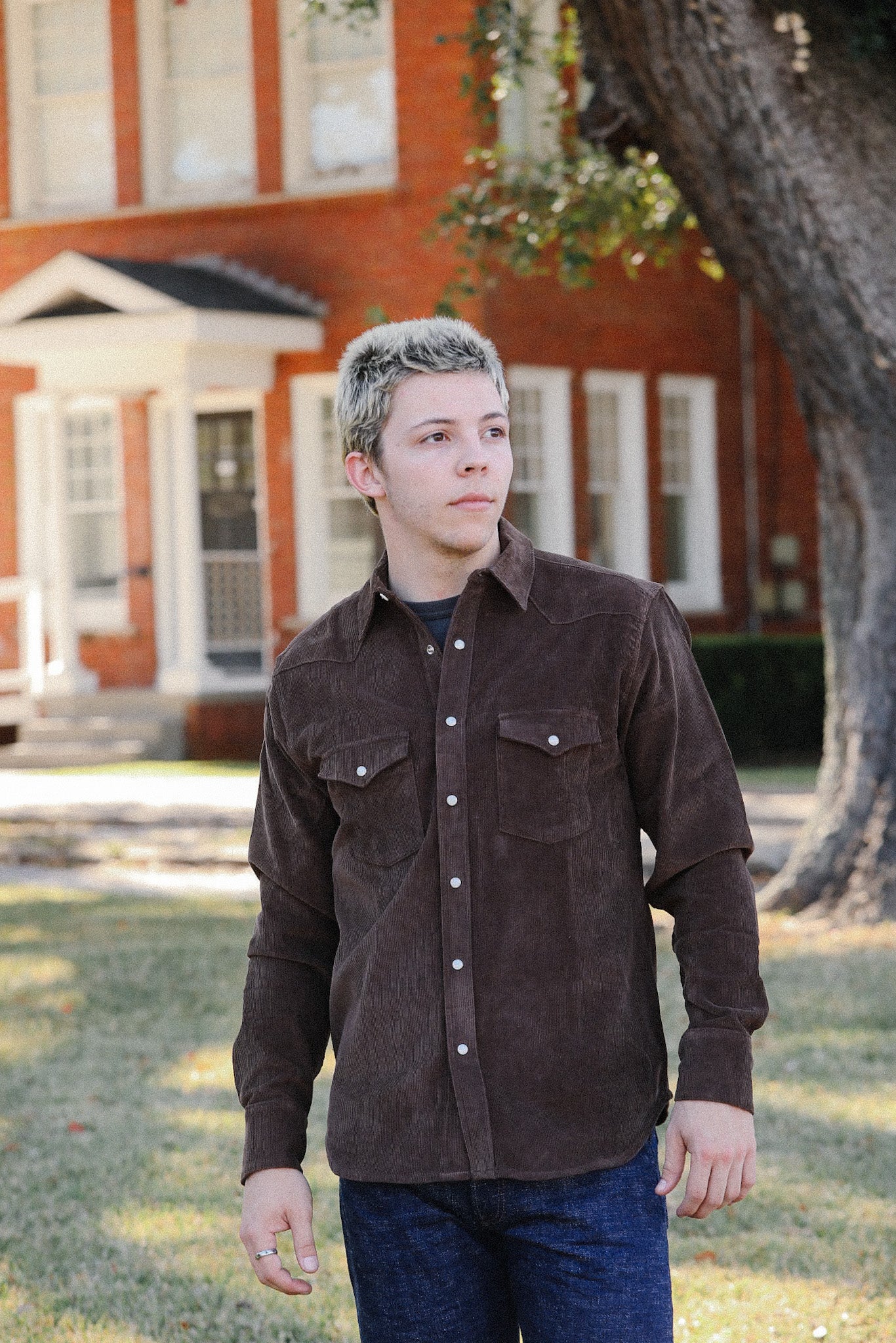 Heavyweight Corduroy Western- Brown