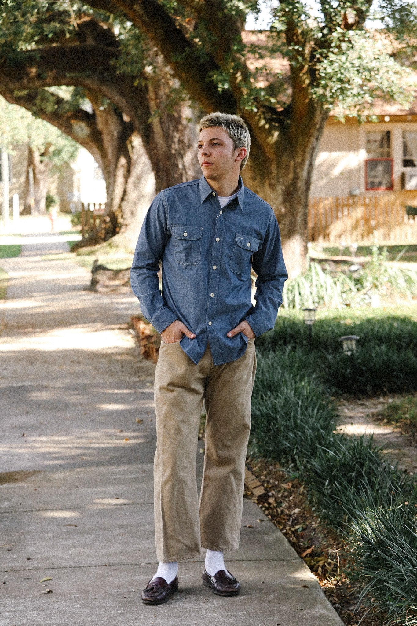SC27850 Sugar Cane Long Sleeve Work Shirt- Chambray – Iron Shop