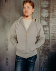14oz Ultra Heavyweight Loopwheel Cotton Zip Up Hoodie - Grey IHSW-10-GRY