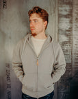 14oz Ultra Heavyweight Loopwheel Cotton Zip Up Hoodie - Grey IHSW-10-GRY